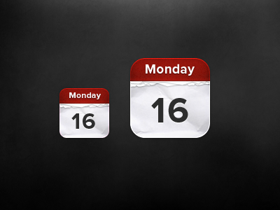 iOS Calendar Icon by Michael Shanks on Dribbble