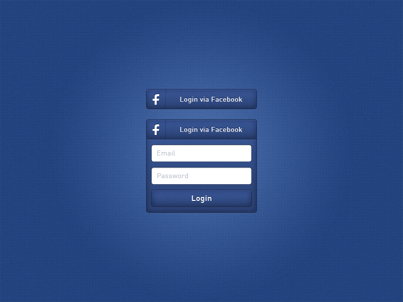 Facebook Login designed by Michael Shanks. 