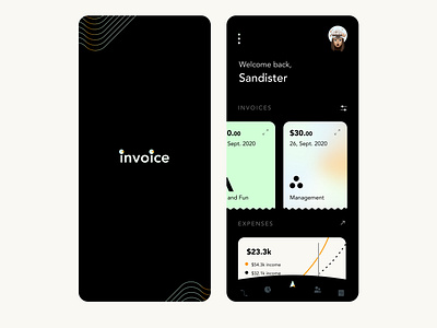 Invoice app design minimal ui ux