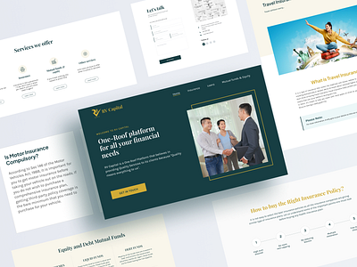 Financial Service Landing page app branding design designer finance fintech graphic design landing page minimal minimal ui product design senior designer ui uiux user interface visual design visualizer website design