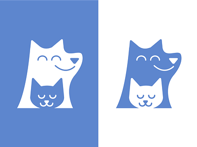 Pet Logo animal cat dog logo negative space negative space logo pet pet design vector
