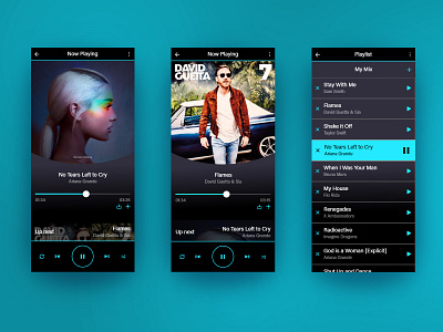 Music player app daily 100 daily ui daily ui 009 design music player playlist ui user interface ux