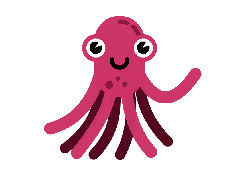 Octopus Wave Animation animation bright cartoon cartoon illustration cheery octopus