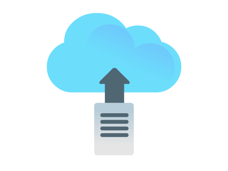 Cloud Upload Animation animation cloud document illustration ui animation upload vector