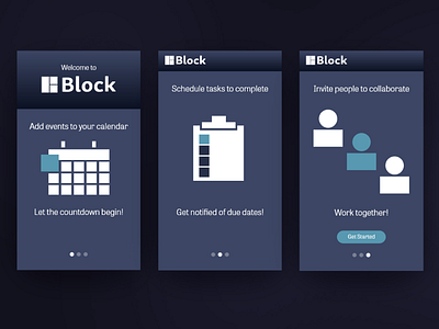 Onboarding screens