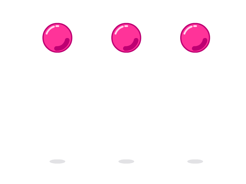 Bouncing Balls animation smears ui vector
