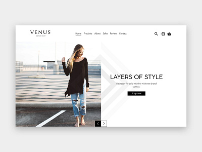 Venus design homepage ui ux web website