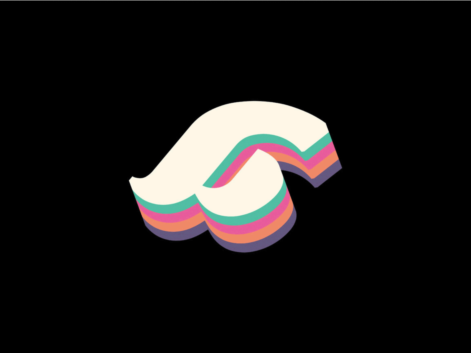 Logo animation with my "a" letter 70s animation animation design color palette colorful colour design gif gif animation illustration logo animation pastels rainbow vector