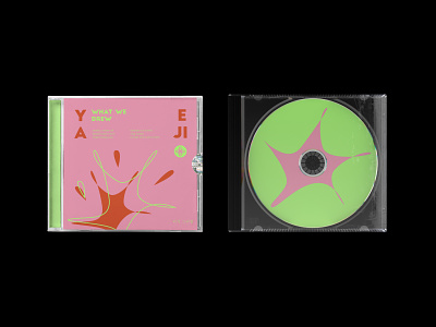 CD and cover design 2d cd artwork cd cover cd design colorful design flat illustration layout minimal pastels typography vector vinyl yaeji