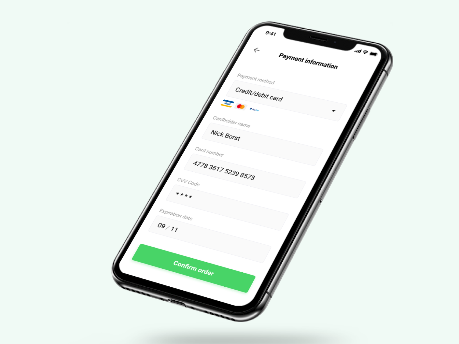 Payment Method App by Nick Borst on Dribbble