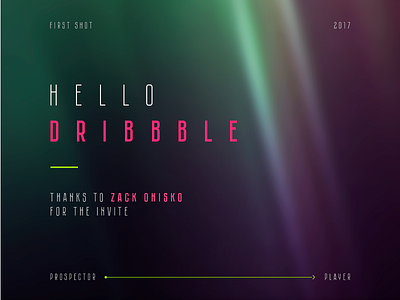 Hello Dribbble! debut first hello invite shot