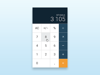 Daily UI #004 Calculator