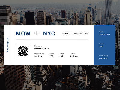 Daily UI #024 – Boarding Pass boardingpass dailyui dailyuichallenge designui ui uidesign ux