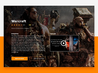 Daily UI #025 – TV App app dailyui dailyuichallenge designui tvapp ui uidesign ux video warcraft