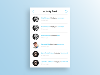 Daily UI #047 – Activity Feed