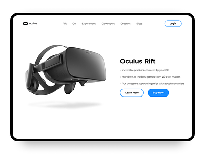 Daily UI #073 – Virtual Reality dailyui dailyuichallenge designui oculus oculusrift uidesign virtual reality virtualreality vr webdesign