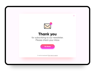 Daily UI #077 – Thank You dailyui dailyuichallenge designui mail newsletter subscribing ui
