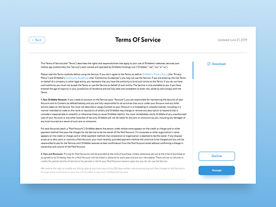 Daily UI #089 – Terms Of Service