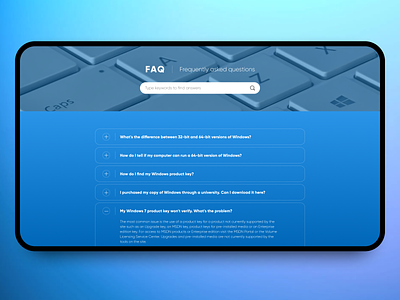 Daily UI #092 – FAQ dailyui dailyuichallenge desktop faq figma frequently asked questions interface ui uidesign windows