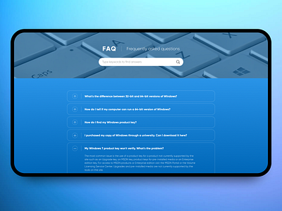 Daily UI #092 – FAQ