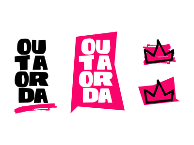 Outa Orda bold brand branding clean clothing design fashion flat logo logo design minimal pink streetwear vector