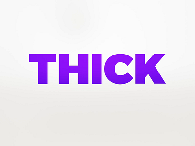 Thick & Thin aftereffects animated animation clean flat kinetic kinetictype kinetictypography lettering logo loop minimal purple thick thin type typeography vector