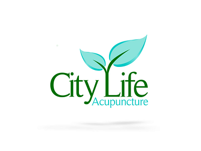 City Life Acupuncture acupuncture after effects animated animated logo animation branding clean flat green illustraion logo logo design london loop minimal motion