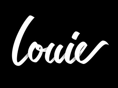 Louie brush pen calligraphy hand drawn hand lettering lettering script typography