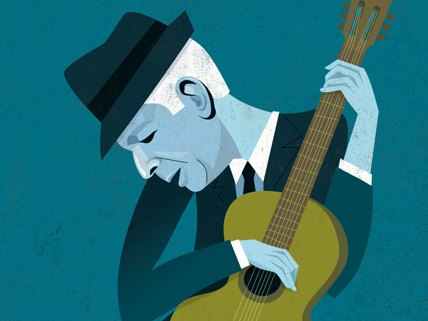 Leonard Cohen by Colleen O'Hara on Dribbble