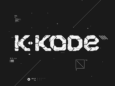 K-Kode logo and artwork affinitydesigner art artwork digital art label logo logodesign scifi techno ui