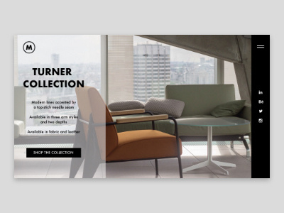 Ui Design Inspiration design furniture website landing page mid century modern typography ui ui ux design ui inspiration user inteface ux web design xd