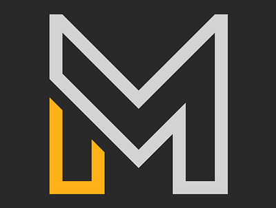 M LOGO branding graphic design logo
