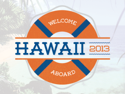 Hawaii element 2013 blue hawaii icon logo orange texture vector web