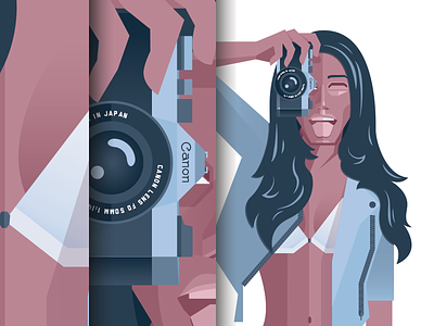 MJT Photography camera canon girl hair illustrator pattern selfie skin smile vector
