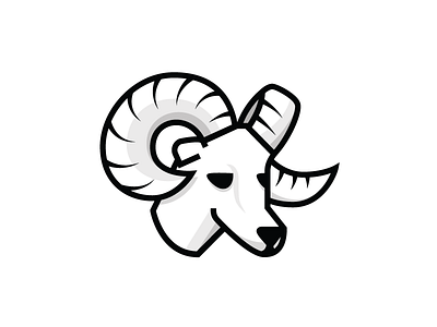 Ram animal goat horns illustrator logo ram vector
