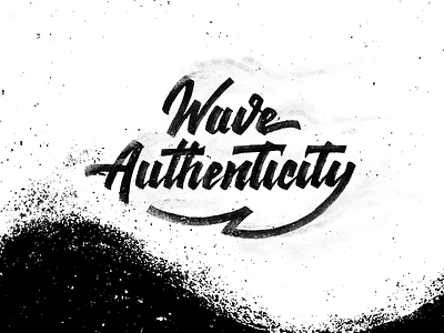 Wave Authenticity illustrator lettering process texture