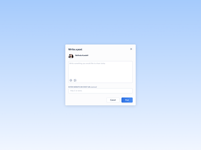 Write a Post Modal window social media design uidesign uxdesign visual design web design