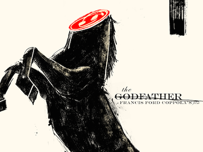 The Godfather crime design fan art film gangster godfather graphic illustration movie screenprint