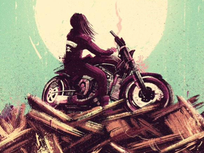 Curb Stomp x Variant cover brat comic cover curb girl illustration motorcycle rebel stomp