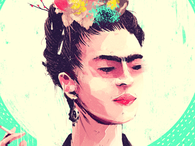 Frida Kahlo x Gauntlet Gallery art digital frida illustration kahlo painting portrait