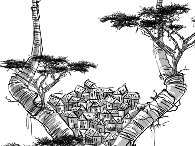 Rwanda Genocide // Draft conceptual digital environment genocide illustration photoshop rwanda sketch