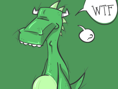 wtf... color comic digital dragon green illustrator vector