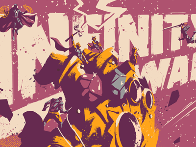 Infinity War fan art infinity marvel screenprint superhero thanos war