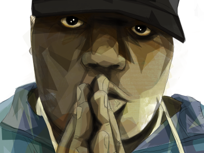 WIP / Notorious BIG art big digital notorious portrait progress rap work