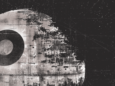 Death Star choice death digital exhibition moon painting space star vader wars weapon