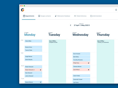 medical appointment booking app app ui ux web