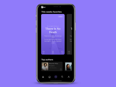 Poet app mobile app design portfolio ui ux