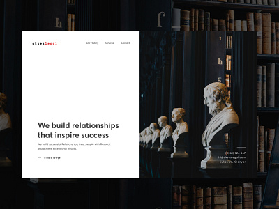 Law Firm Clean Landing Page corporate dark design law minimal simple ui ux web website