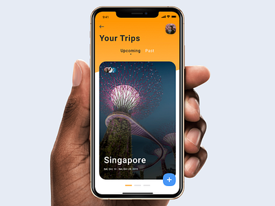 Your Trips app design interaction interface ios iphone minimal mobile travel ui ux