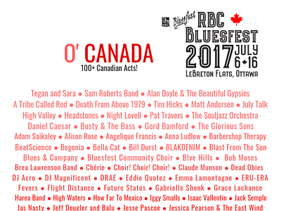 RBC BluesFest 2017 - Canadian Acts